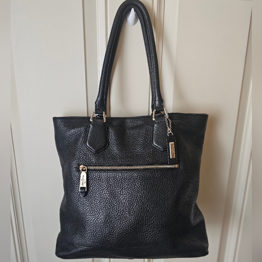 Cole Haan Black Pebbled Leather Tote